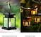Generic Solar Lantern Hanging Light Outdoor Led Lamp Candle Effect Path Garden Auto Light Sensor Table Yellow Warm Anti-Rust Metal Lamp Decorative Wireless Outdoor Patio Yard Camping Tent Umbrella