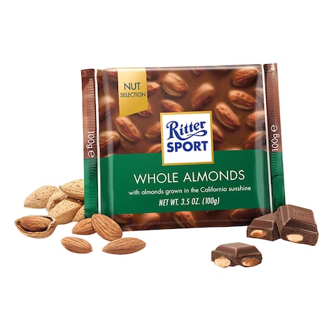 Ritter Sport Whole Almond Chocolate 100G