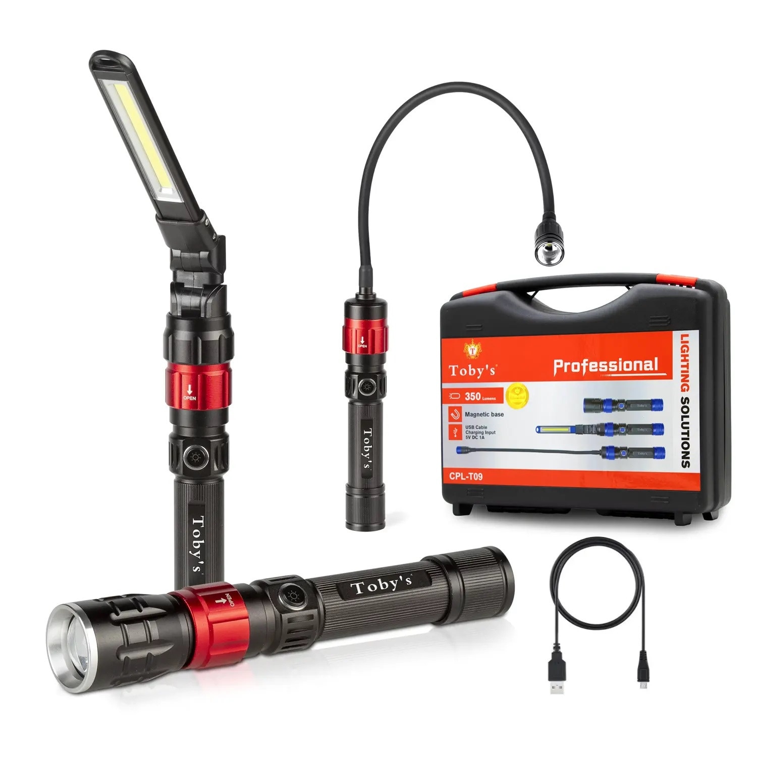 Buy 3 in 1 Quick Connect Rechargeable Led Work Light Kit with Magnetic ...