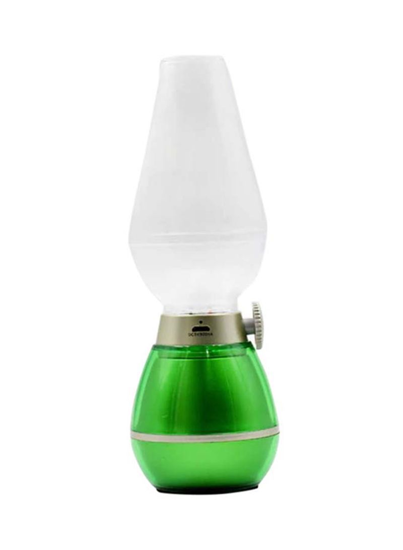 DBLEW Blow Control USB Rechargeable Retro LED Oil Lamp Green 0.04watts