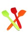 3-Piece Silicone Baking Spatula Set Red/Green/Orange 27centimeter