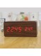 Generic Wooden LED Clock With Temperature Humidity Display Electronic Clock For Bedroom Bedside Home Office