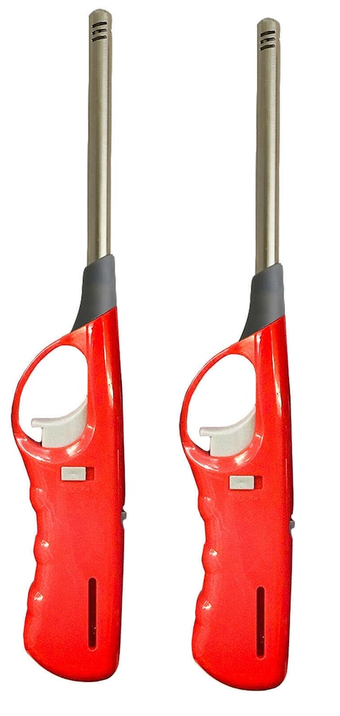 Lavish 2 Pcs Gas Lighter With Safety Lock Color Red