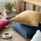 Luna Home 1 Piece 50*50cm Size, 100% Linen Cushion Cover, Solid Brown Bean