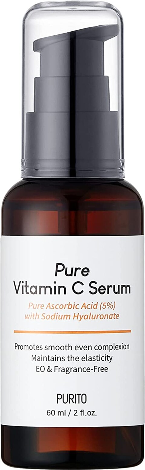 Purito Pure Vitamin C Serum 60ml / 2.0 Fl.Oz, Natural Ingredients Serum, Vitamin C, Vegan &amp; Cruelty Free, Hypoallergenic, Calming, Fragrancefree, Korean Skin Care