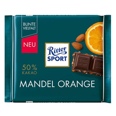 Ritter Sport Dark Almond &amp;  Orange 100G