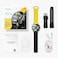 Kieslect Kr2 Smart Calling Watch with dual core triple speed - silver/yellow
