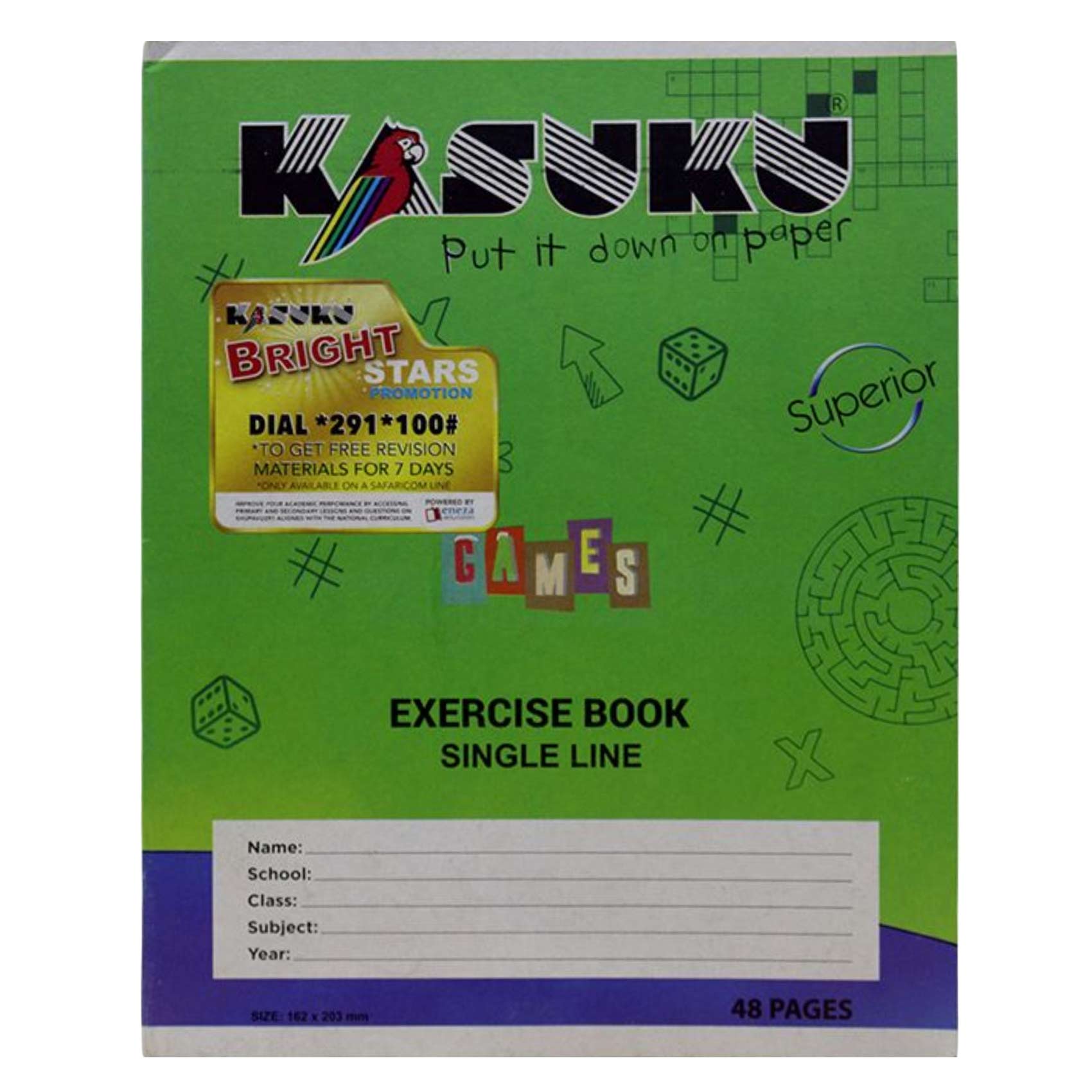 KASUKU EX. BOOK SQUARE LINE 48P A5