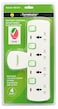 Terminator 4 Way Universal T-Socket Multi Adaptor With Individual Switches &amp; Indicators 13A Esma Approved