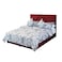 In House Cordoba Velvet Bed Frame - King - 200x200 cm - Burgundy