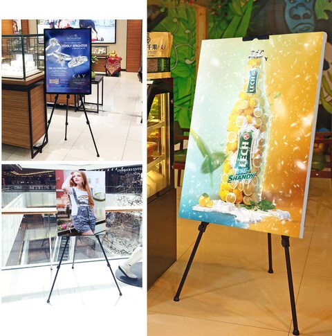 Generic 158 cm Reinforced Artist Easel Stand, Extra Thick Aluminum Metal Tripod Display Easel 52 To 158 cm Adjustable Height With Portable Bag