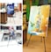 Generic 158 cm Reinforced Artist Easel Stand, Extra Thick Aluminum Metal Tripod Display Easel 52 To 158 cm Adjustable Height With Portable Bag
