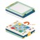 Little Story Artist Double Sided Handbag Drawing Board (31 Pcs) W/ Board Game - Green