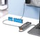 WiWU Cyber 7 In 1 Transparent USB-C Hub - Space Grey