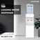 KROME Top Loading Water Dispenser, Hot and Cold Water 2 taps, Floor Standing, Made with SUS 304 Tank and Food-grade Silicone Gel Tube, White - KR-WDTL 2TW