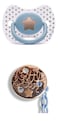 Premium Physiological Soother S +4M + Chain 1B-Light Blue Little Star