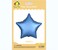 Party Time 1pc 18" Matte Blue Star Foil Balloon, Star Shaped Foil Balloon Valentines Day Mylar Balloons for Mother's Day, Wedding Decoration &amp; Engagement - Birthday Party Supplies