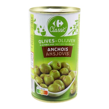 Carrefour Anchovies Filled Olives 350G