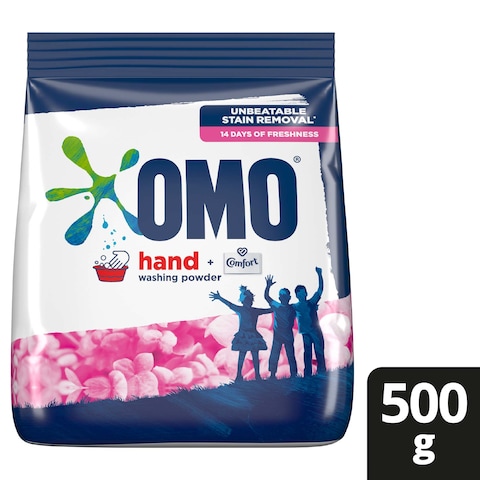 Omo Hand Washing Powder + Comfort 500G