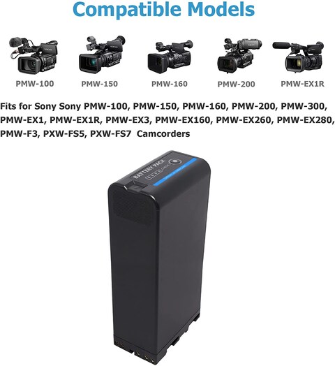 DMK Power BP-U90 Higher Capacity (10130mAh) Rechargeable Battery Compatible With Sony PMW-100, PMW-150, PMW-160, PMW-200, PMW-300, PMW-EX1, PMW-EX1R, PMW-EX3, PMW-EX160, etc.