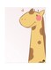 Metal Plate Of A Giraffe Poster Pink/Brown/Yellow