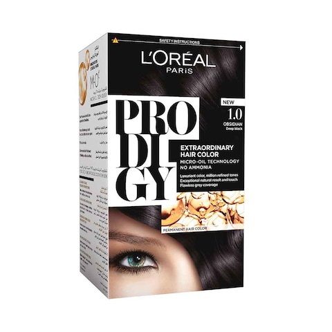 LOreal Paris Prodigy Permanent Obsidian Oil Hair Color 1 Black 1 Piece