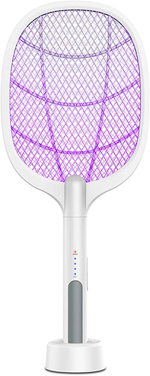 Generic Nukcc Electric Fly Swatter, 2 In 1 Electric Fly Swatter &amp; Mosquito Lamp 3000V High Voltage Portable Mosquitoes Trap With Uv Ray &amp; Electric Shock Rechargeable Mosquito Killer Lamp