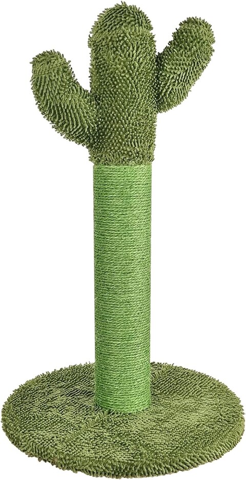 Cat Scratching Post, Natural Scratching, Cactus Shape Scratching Post, Cat Play, Cozy Cat Scratching, Green Color, 65 cm height