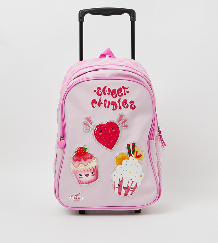 Back To School Set Bag Class @ Akt 6 Items (16&quot; Trolley, Lunch Box, Pencil Case, Name Labels, Water Bottle, Lunch Bag)