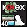Kotex Natural Panty Liners, 100% Cotton, Thin Size, 40 Daily Panty Liners