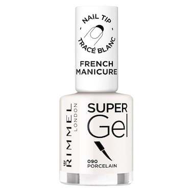 Rimmel London Super Gel French Manicure Nail Polish 090 Porcelain 12ml
