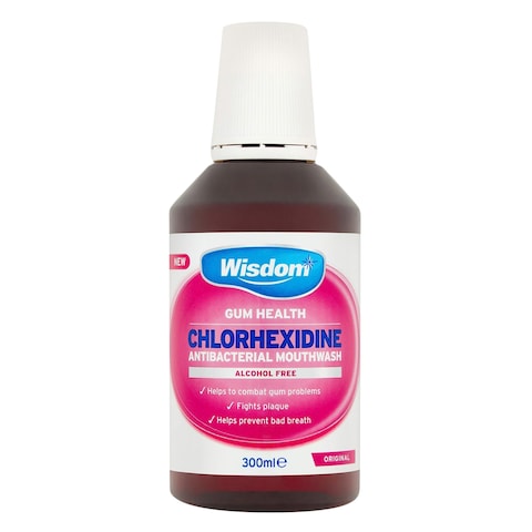 Wisdom Original Chlorhexidine Alcohol Free Antibacterial Mouthwash 300ml