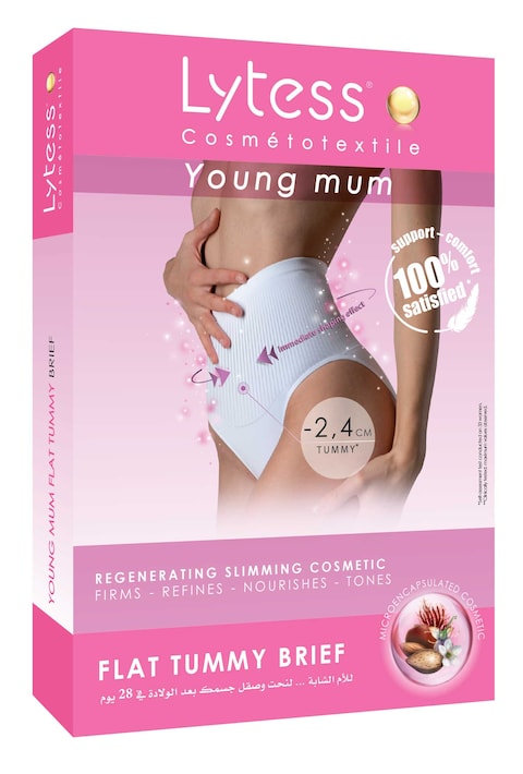 Lytess Young Mum Flat Tummy Brief ,White, X-Large