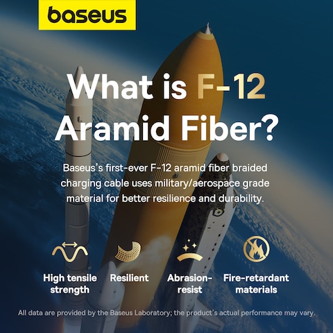 BASEUS Unbreakable Series 1m USB to iP 2.4A Fast Charging Aramid Fiber Braided Data Cable  2.4A 1M - iPhone 11/12/13/14/Pro/Pro Max/SE  Stellar White
