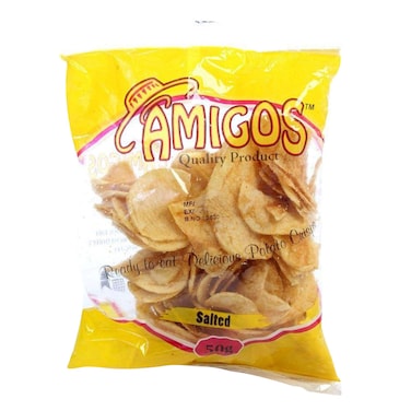 Amigos Ready Salted Potato Chips 50G