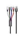 4-In-1 Charging Cable 1200millimeter BLACK
