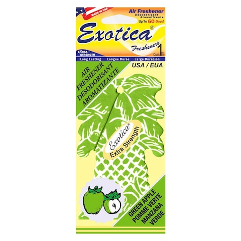 Palm Tree Single Card Air Freshener - Green Apple Scent