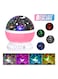 Generic Star And Moon Rotating Projector Night Lamp Black/White/Pink 13X13X14.5Centimeter