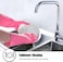 ZALCOON Household Rubber cleaning gloves Pink Medium for Household,Reuseable dishwashing gloves for Kitchen.