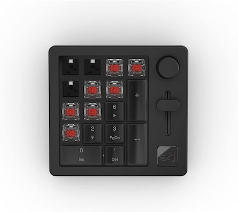 Glorious Gaming GMMK Macro Numpad - Wired Or Bluetooth-Wireless, Premium Aluminium, Customisable, Programmable Slider &amp; Rotary Knob, RGB, Linear Switches, 18X ABS Doubleshot Keycaps - Black Slate