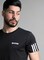 Mei Stylish Men T-Shirt And Shorts Set Suitable For Indoor And Outdoor, XXL Size, Black