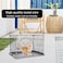Cat cage, Durable &amp; strong quality cage, Indoor pet cage with Spring door lock, Easy to assemble, Suitable for multiple cats, Portable and fordable cage (Color: Black)