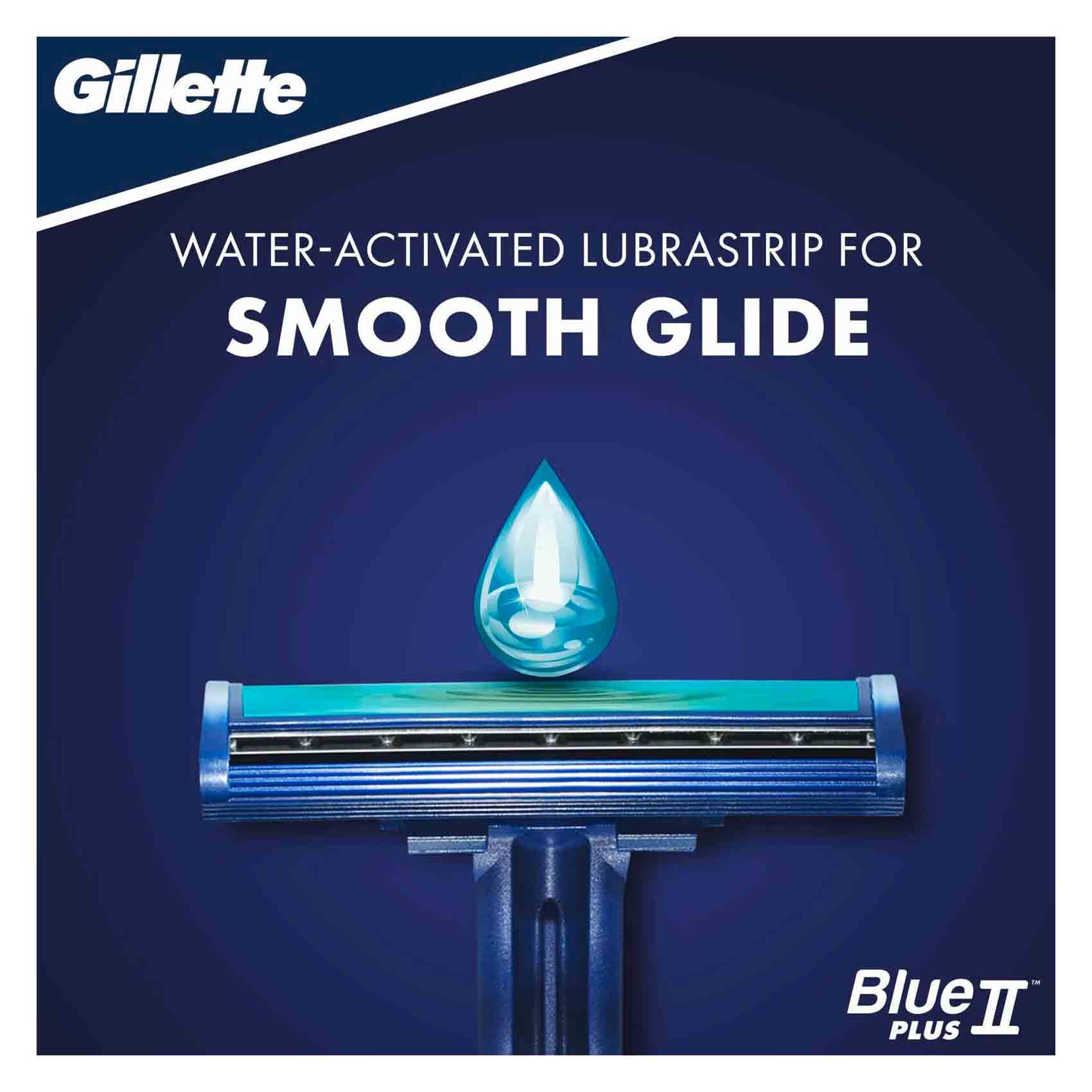 Gillette Blue II Plus Men&#39;s Disposable Shaving Razor 3 Piece