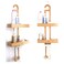 Home Pro Wall Mounted Bamboo Shower Caddy Beige 27x13inch