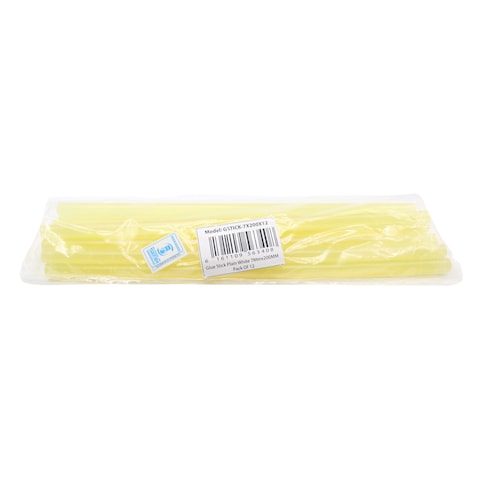 Plain Glue Sticks 12 Pieces (7mmx200mm) White