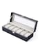 Generic Watch Box 6 Slot PU Leather Top Glass Display Watch Storage Jewllery Case Organizer