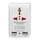 Terminator Suchko Plug Multi Adaptor With 2 USB Sockets Model: TMA 32Su