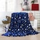 Fabienne Silky Soft Single Blanket Stars Printed Flannel Throw for Sofa