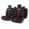 Sparco - Universal Polyester Seat Cover Set Without Zipper And Airbag, Red Line.