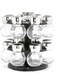 16-Piece Spice Rack Set Black/Clear/Silver standard